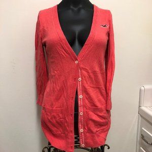 Salmon Pink Hollister Cardigan